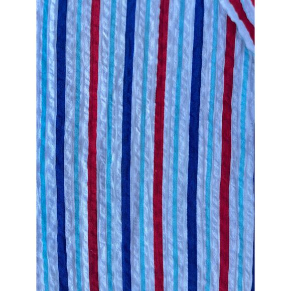 Addison Bay Naples Dress Americana Stripe Seersucker Shirt Coverup - Size XL - Picture 11 of 14